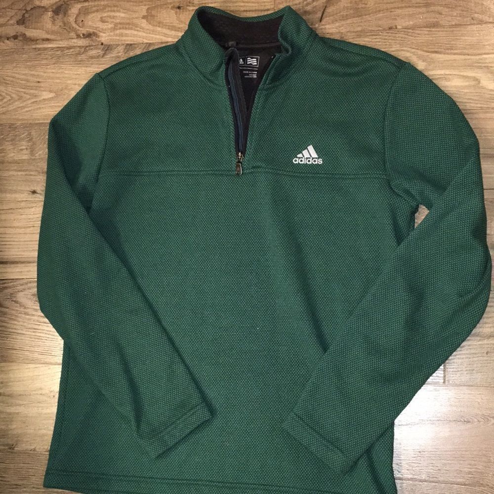 Green T Neck LS Golf Shirt thick men’s Sweatshirt
